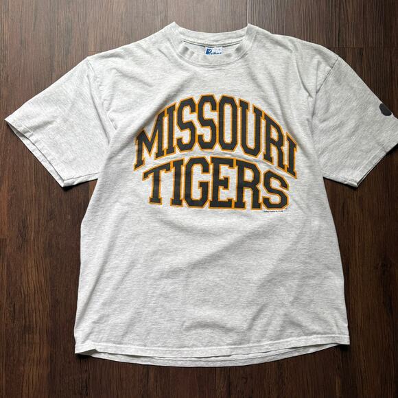 Vintage 90s Missouri Tigers Graphic Tee XL Made in USA Single Stitch - Picture 1 of 9